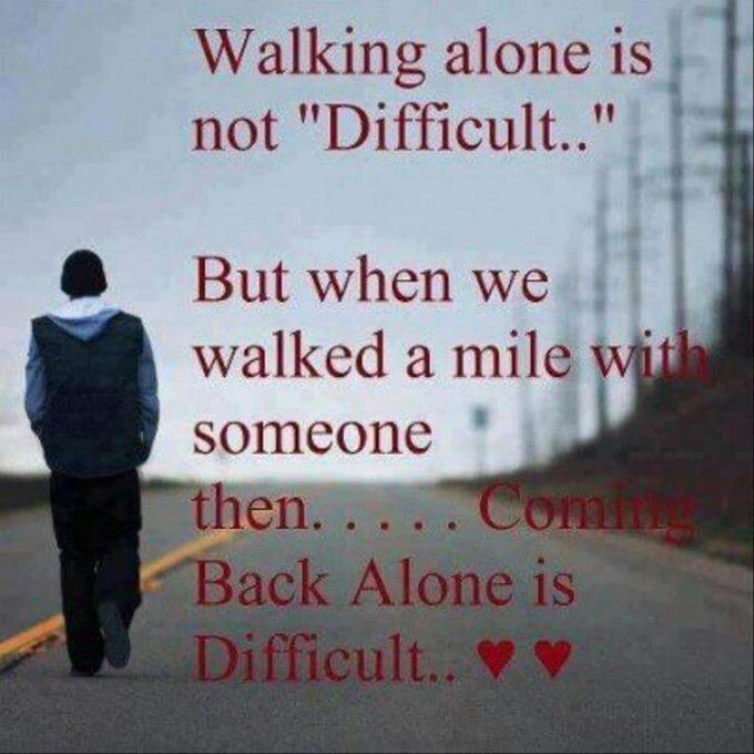 alone love quote with pic