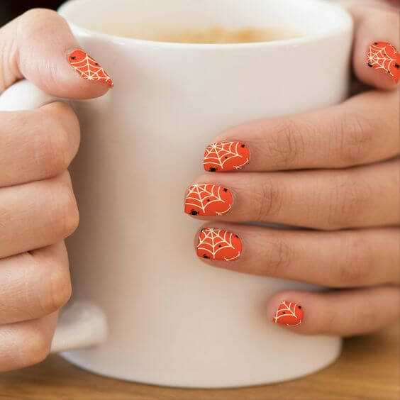 halloween spider web nail designs