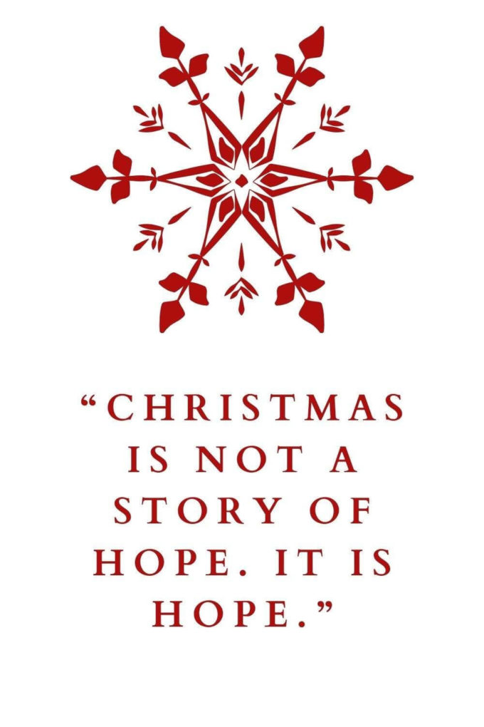 hope xmas quote image