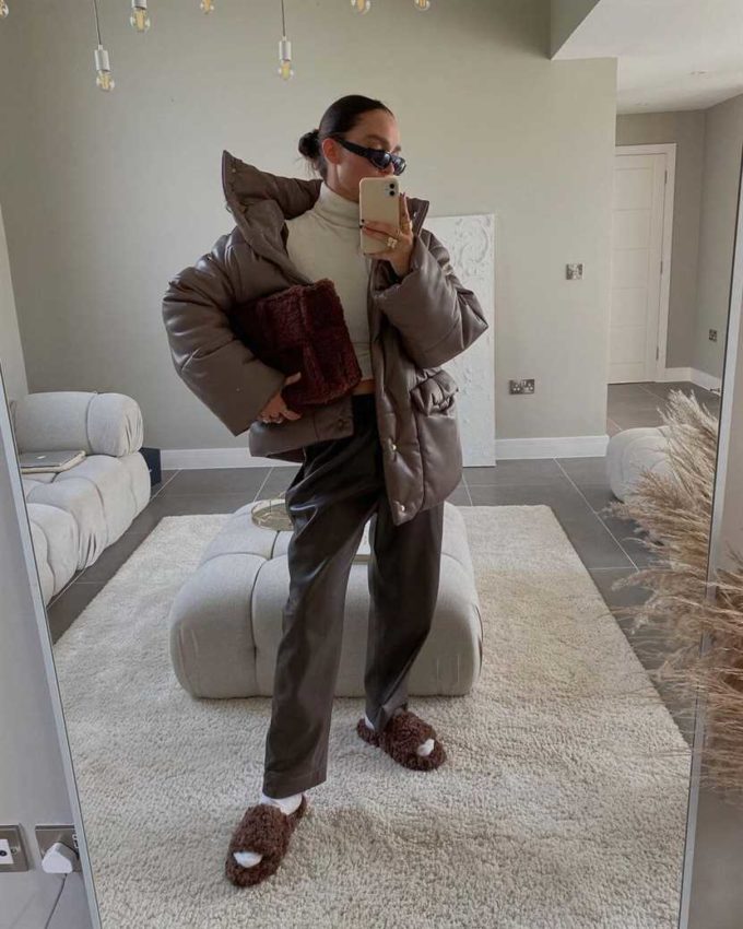 cozy jacket outfit idea