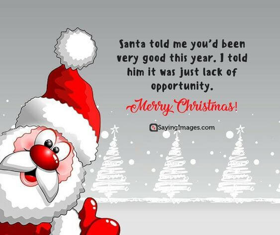 funny santa sayings image for xmas