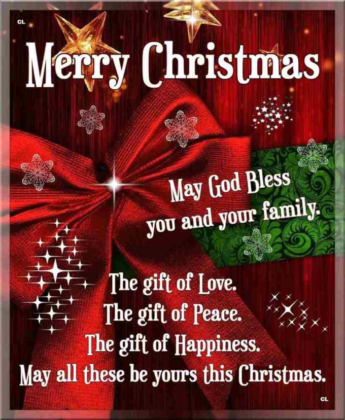 blessings wishes image to dear one and family for xmas