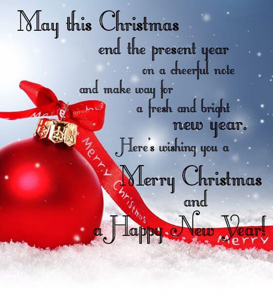 xmas and happy new year wishes image
