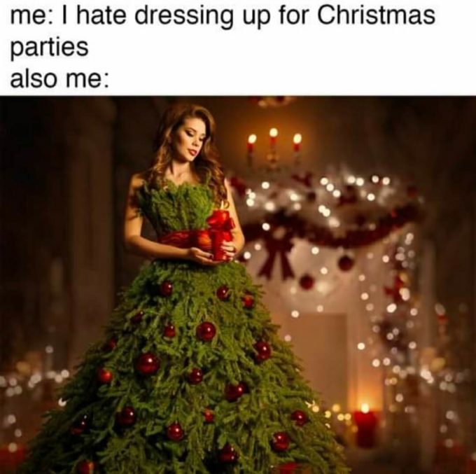 merry xmas party dress meme
