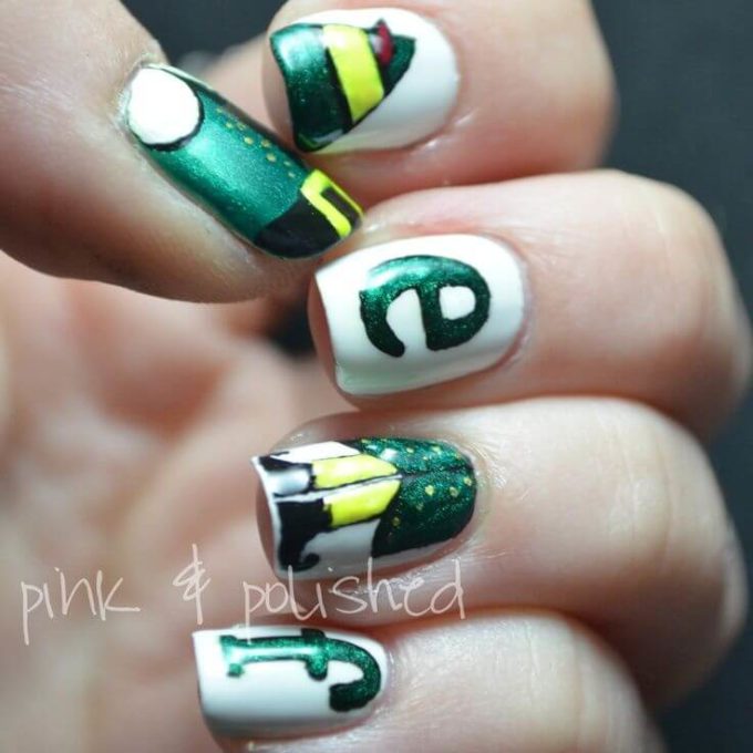 xmas elf nail art design idea