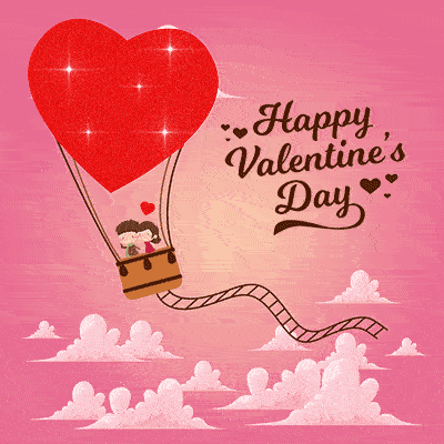 cute romantic animated happy valentines day image
