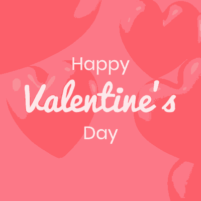 cute pink animated happy valentines day gif 