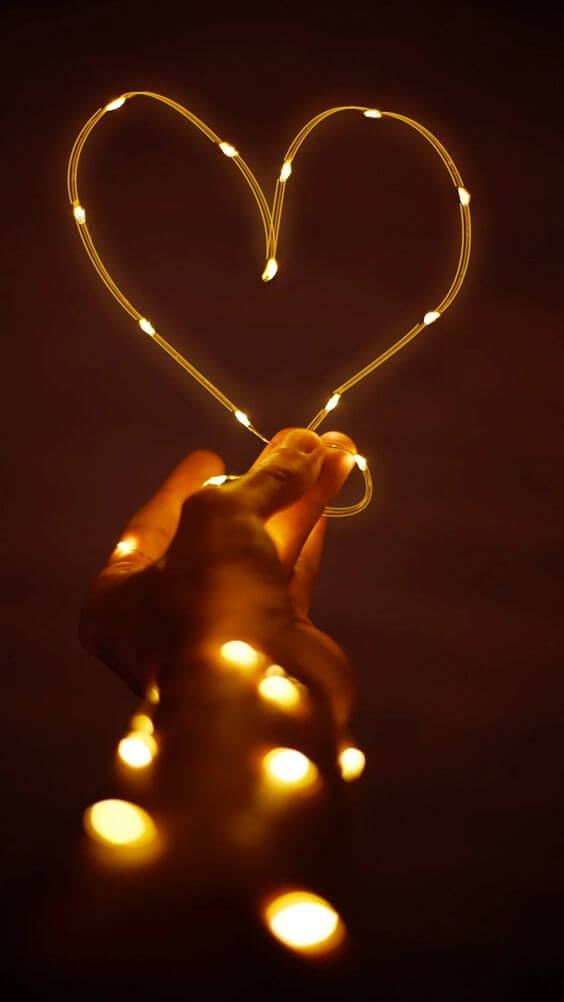 valentines day hand holding led light heart hd wallpaper for phone