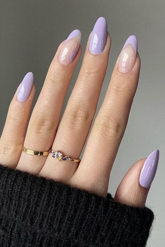 glossy nude pastel spring acrylic nails art design idea for 2022 