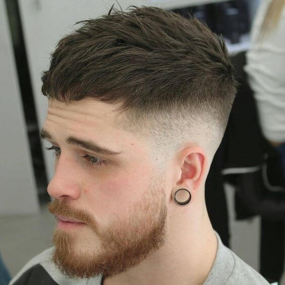 men caesar haircut style for short hair