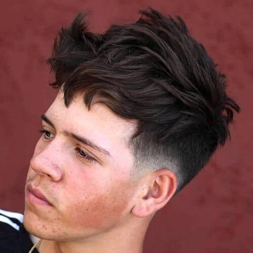 men textured messy top haircut for short hair