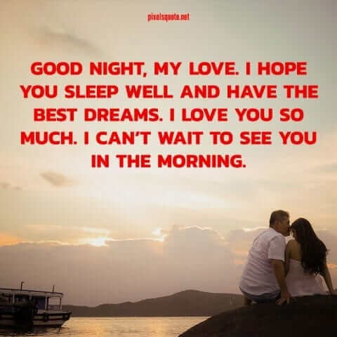sleep well romantic good night my love message image for love