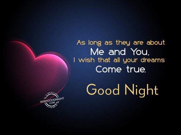romantic good night wishes message image for love