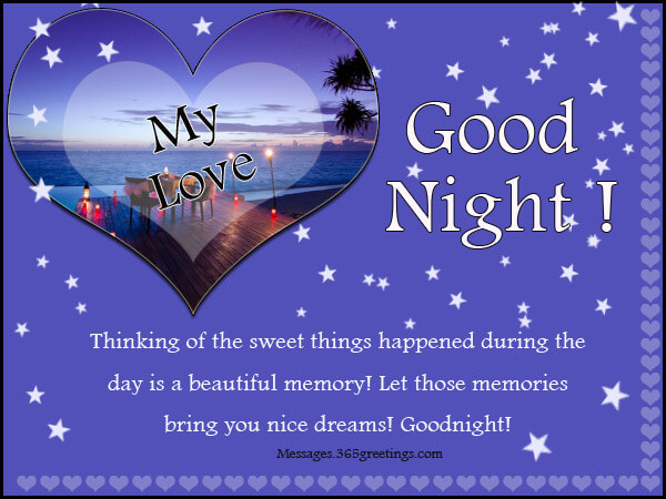 romantic goodnight my love quote image