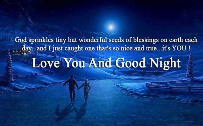 love you romantic good night quote image for couples