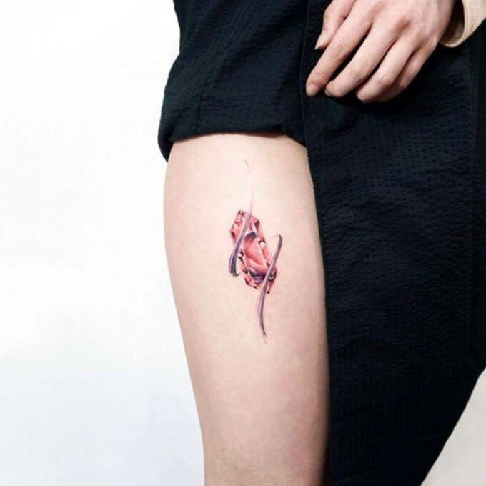january birthstone garnet tattoo design idea