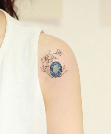 september birthstone sapphire tattoo design idea