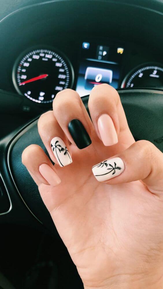 tropical summer beach vacation nails