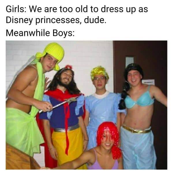funny Disney princesses Halloween costume meme idea