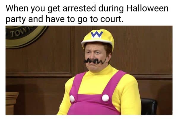 Mario Halloween party costume meme idea