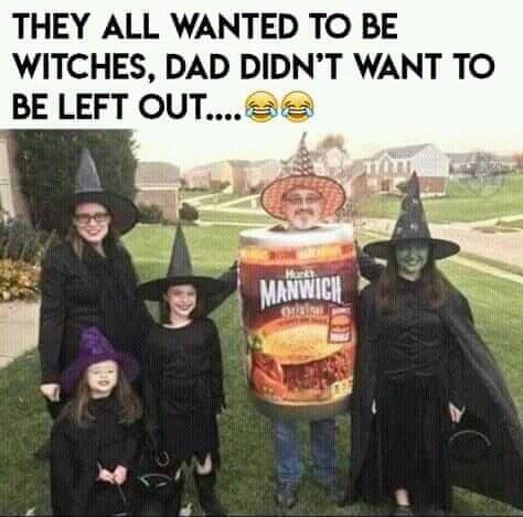 funny witch family Halloween meme idea