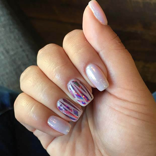 confetti cute trendy short acrylic nails designs