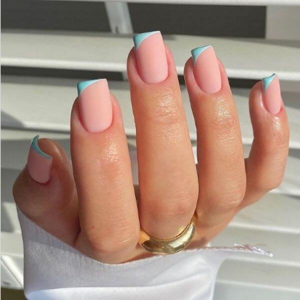edgy tips cute trendy short acrylic nails idea