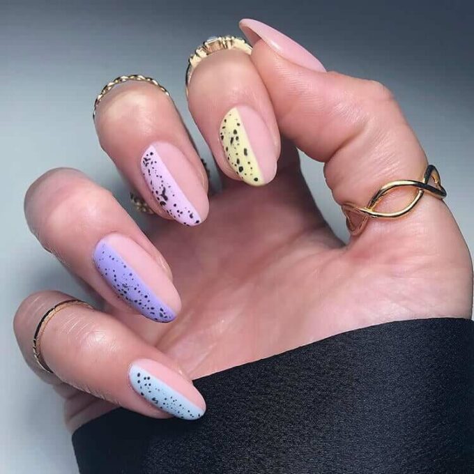 matte pastel summer cute trendy short acrylic nails designs