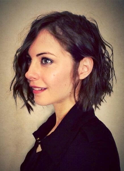 choppy shaggy layered bob hairstyle 