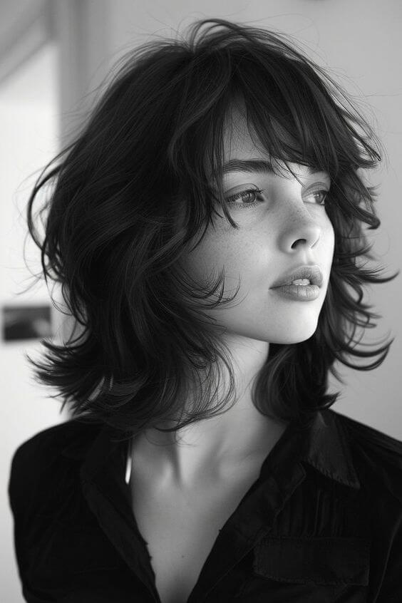 exotic shaggy short layered bob hairstyle 