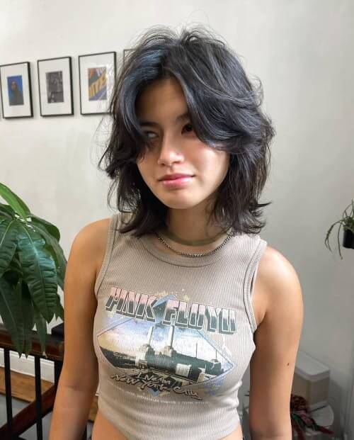 modern trendy shaggy layered bob hairstyle 
