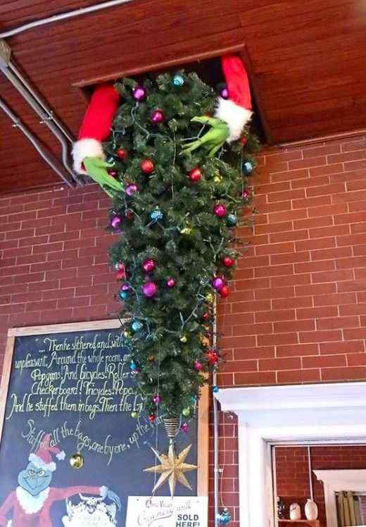 outdoor hanging tree grinch christmas decoration