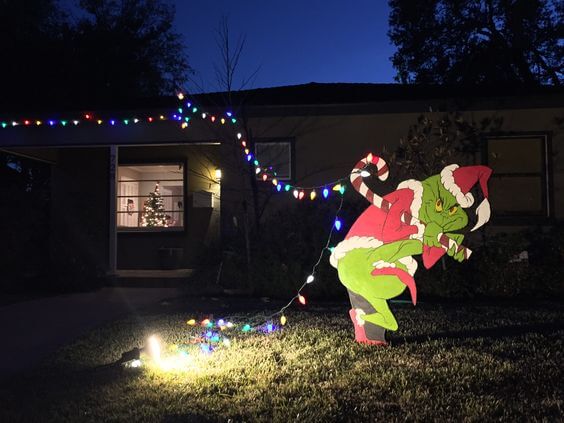 outdoor lighting grinch xmas decoration