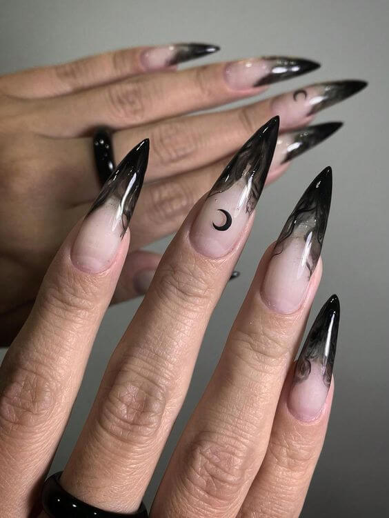 gothic halloween vampire inspired nails
