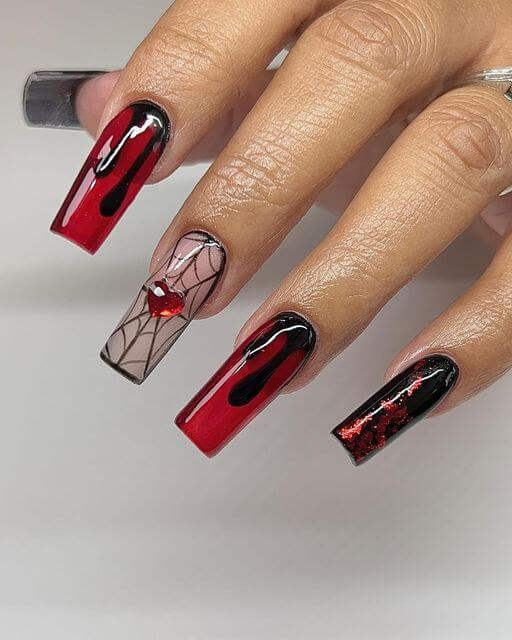 gothic halloween vampire inspired nail art designs