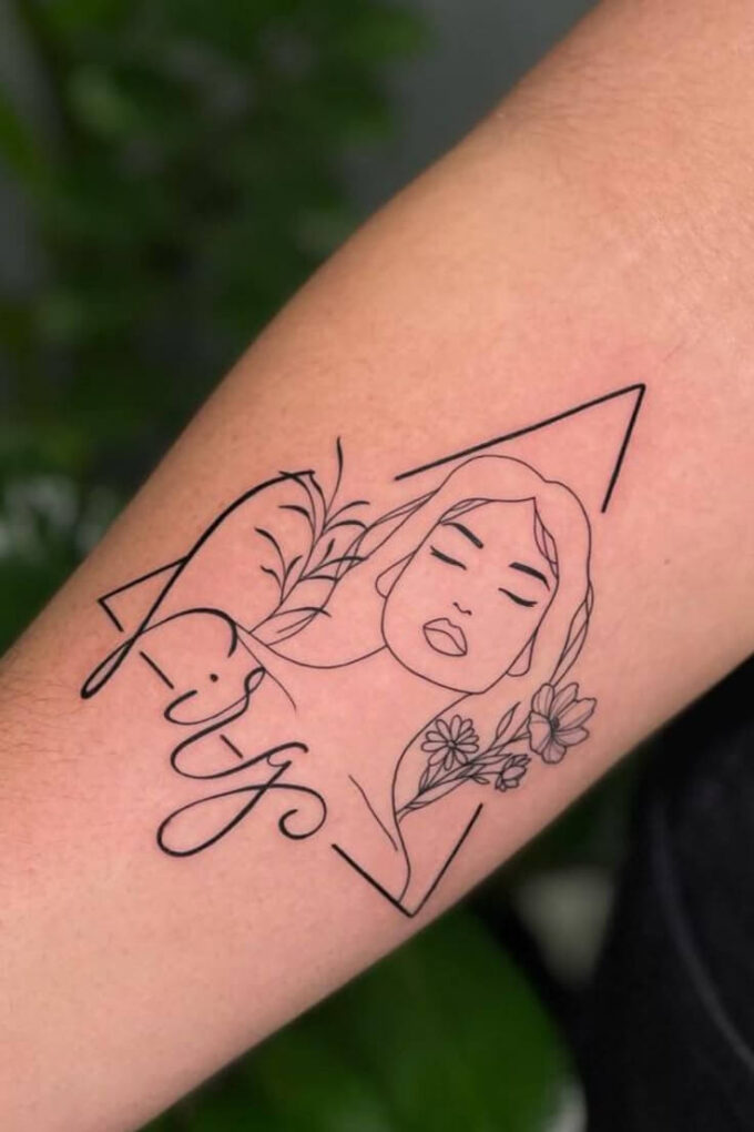feminine virgo tattoo design
